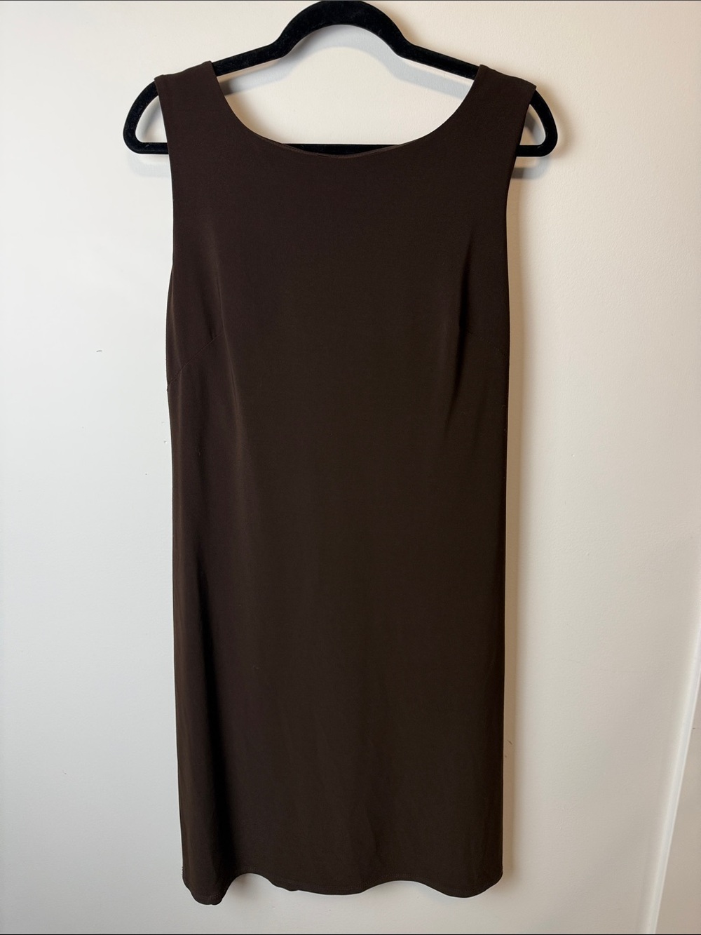 Frank Lyman Brown Scoop Back Sleeveless Midi Dress Size 12